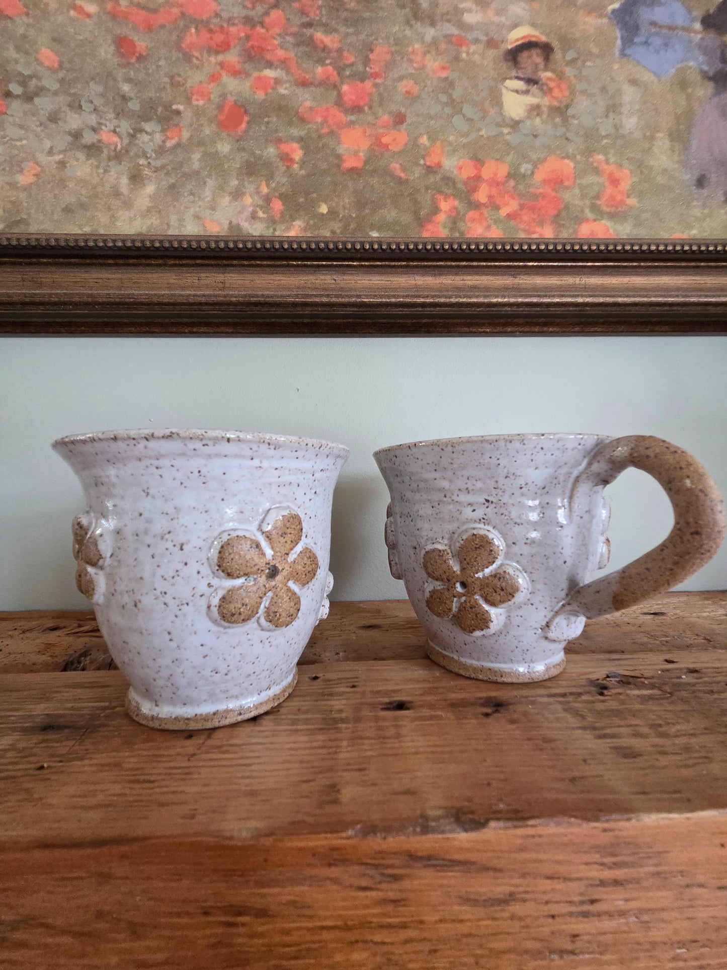 Speckled Floral Mug Set