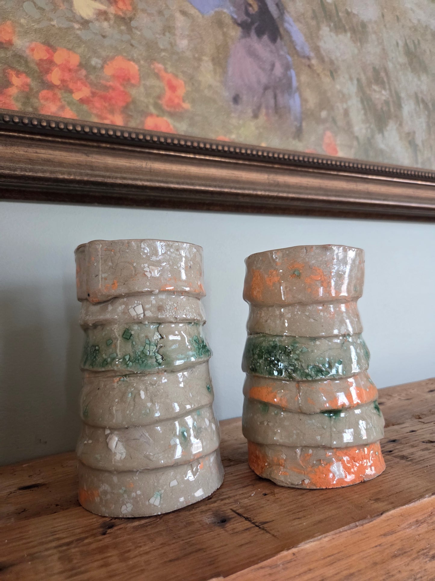 Rag Rug Candle Holder