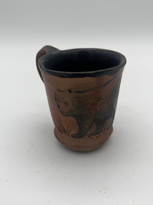 Bear Mug- wood fired Ashley 4