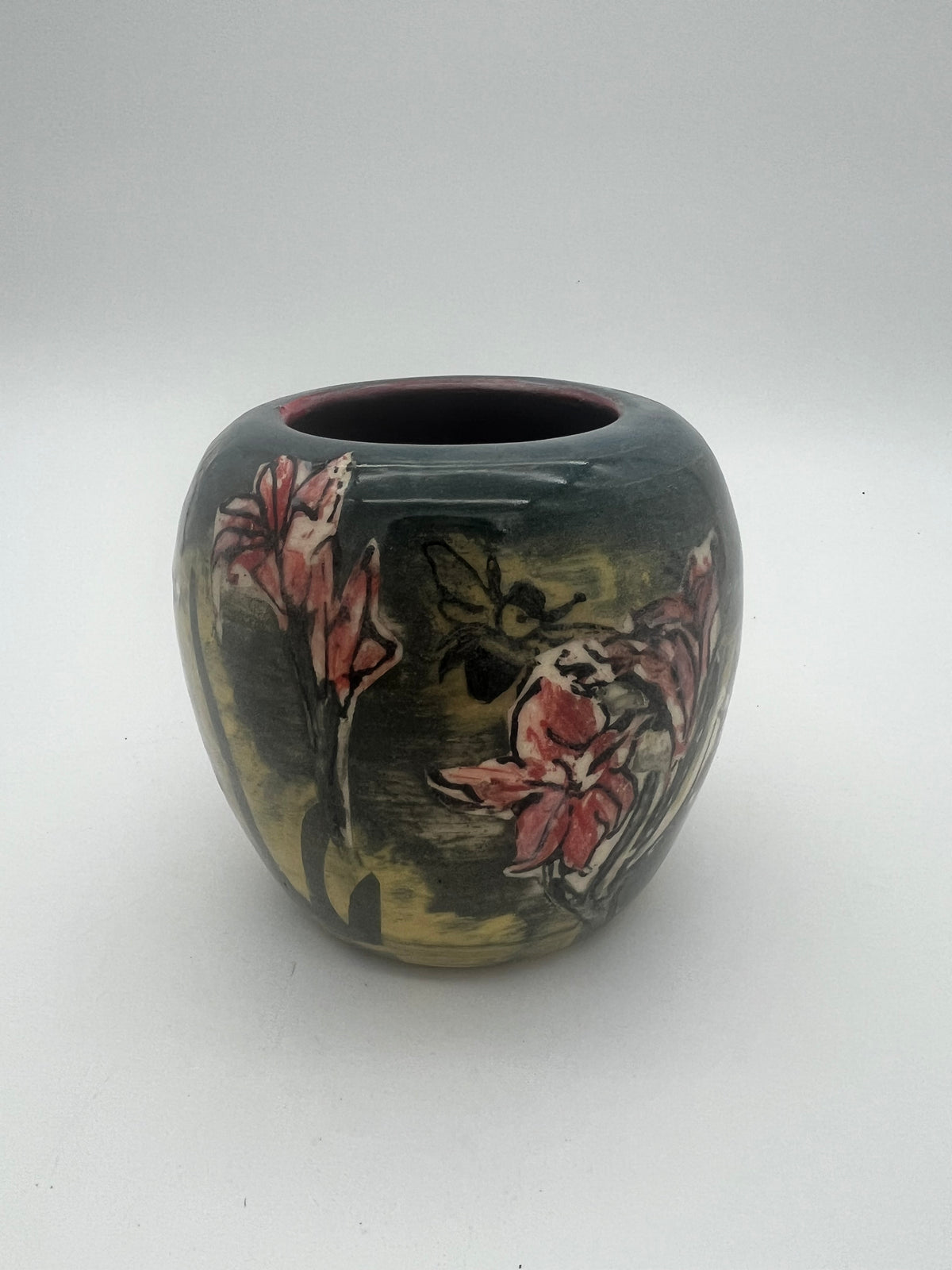 Hand painted moon vase