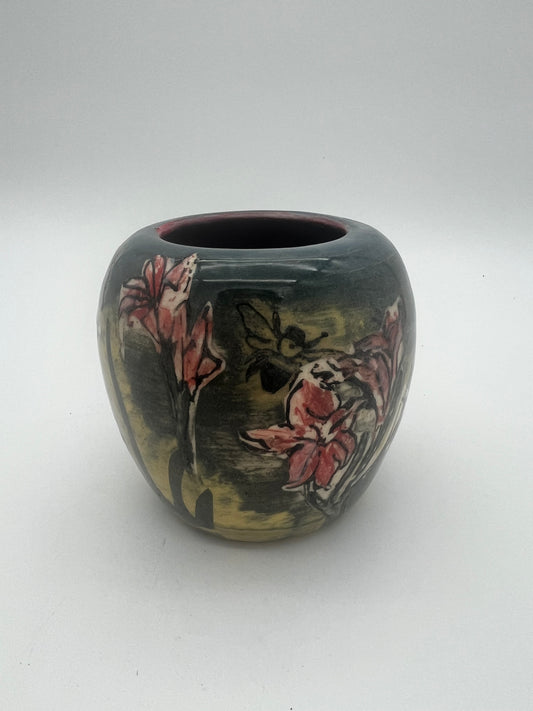 Hand painted moon vase