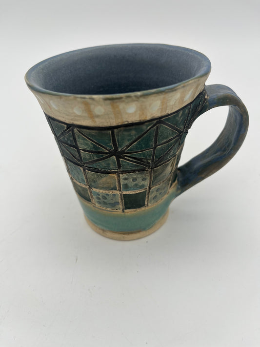 Mug- quilted blues