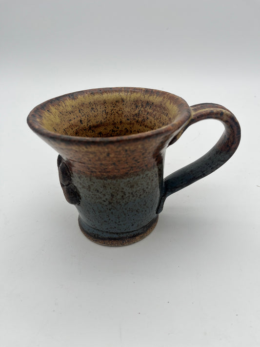 Mug- blue and brown and flower