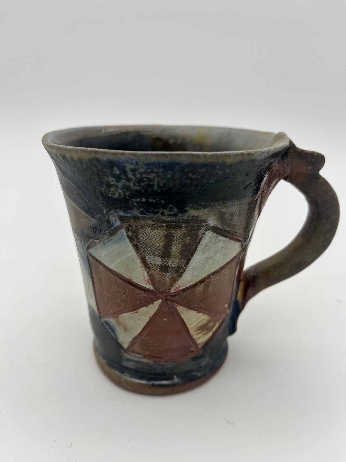 Wood fired mug- pattern Asheley 4