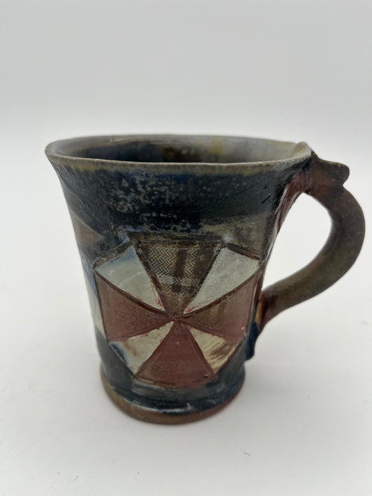 Wood fired mug- pattern Asheley 4